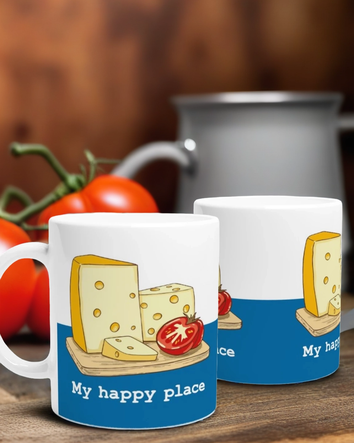 My Happy Place Mug - A Perfect Gift for Cheese Lovers!