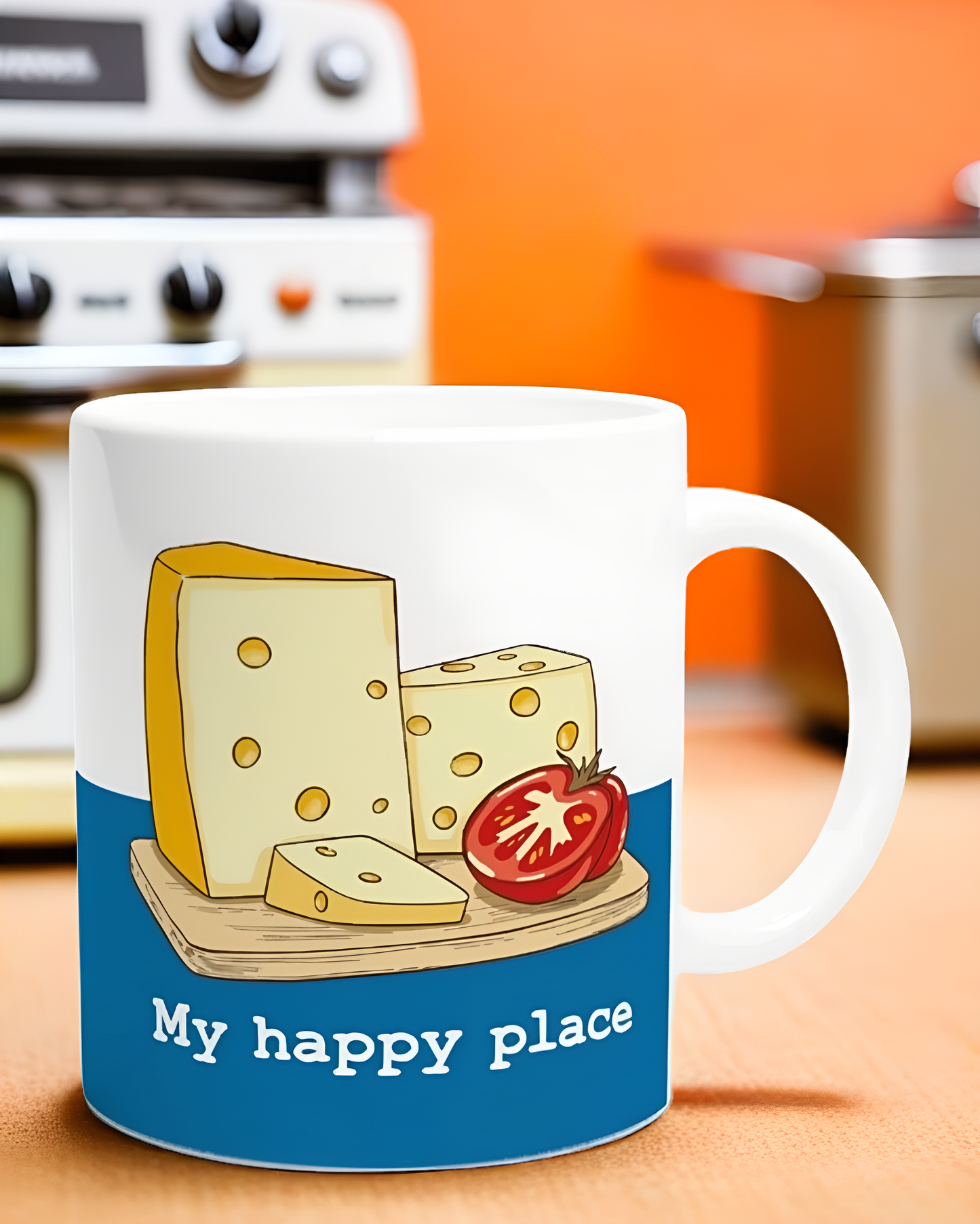 My Happy Place Mug - A Perfect Gift for Cheese Lovers!