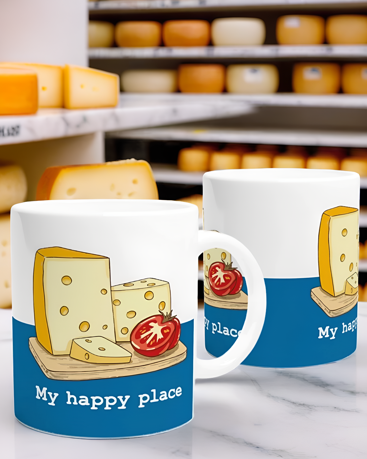 My Happy Place Mug - A Perfect Gift for Cheese Lovers!