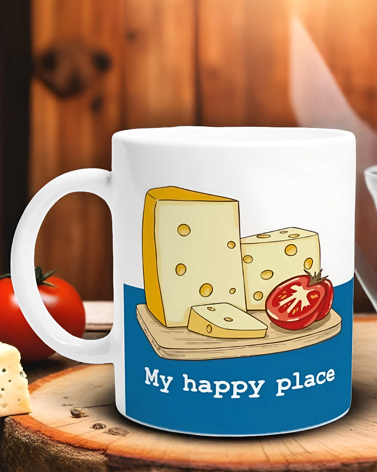 My Happy Place Mug - A Perfect Gift for Cheese Lovers!