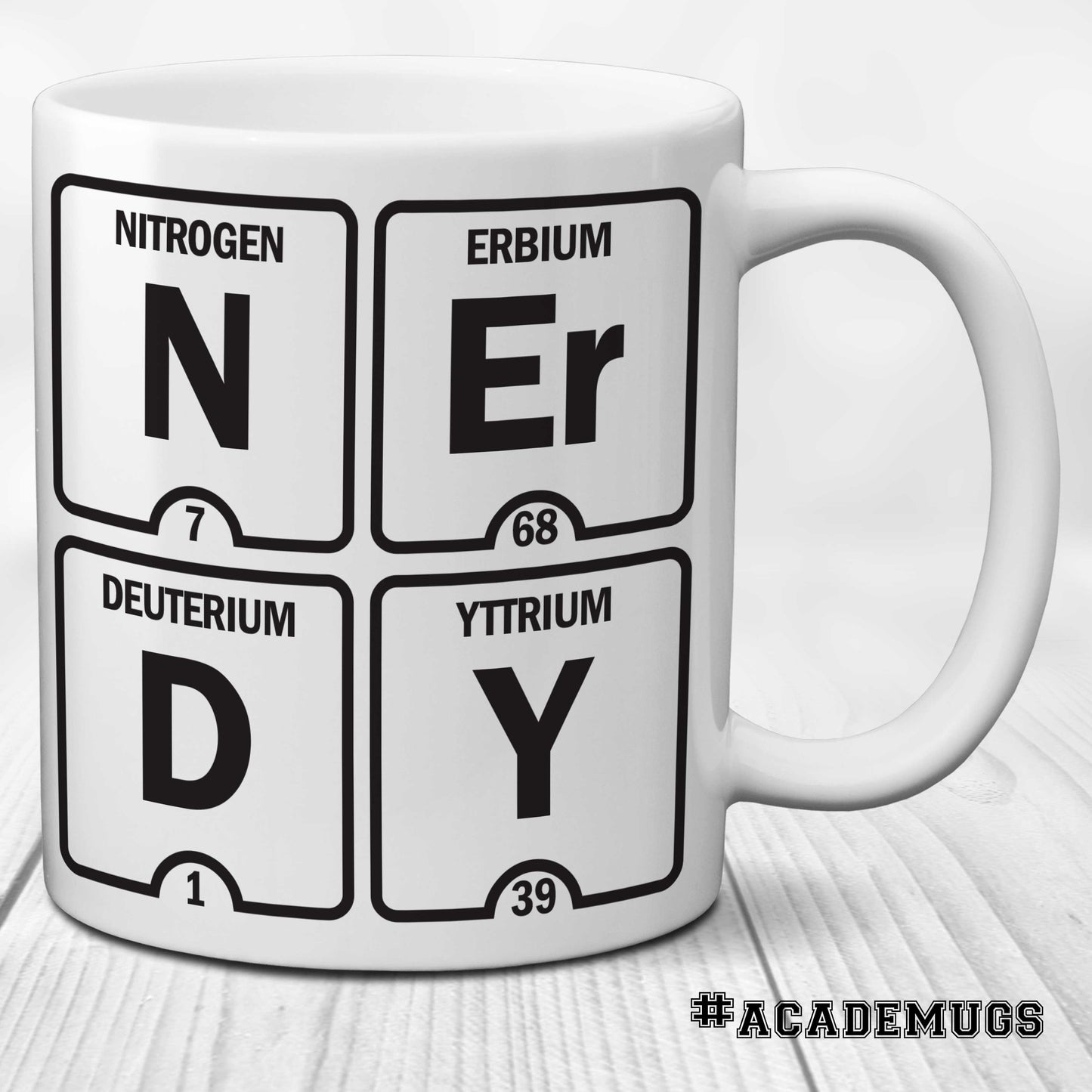 Nerdy: Funny Periodic Table of Elements Science Coffee Mug