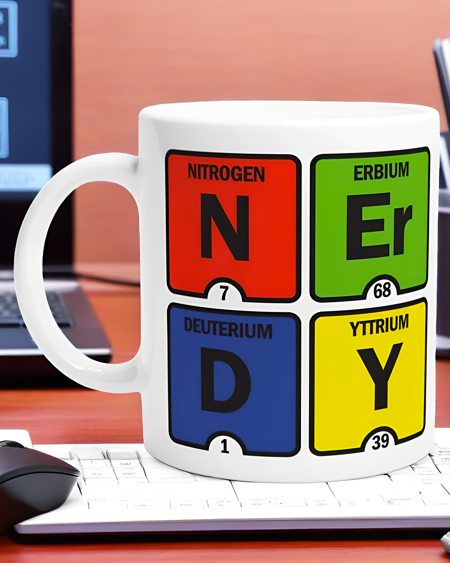 Nerdy: Funny Periodic Table of Elements Science Coffee Mug