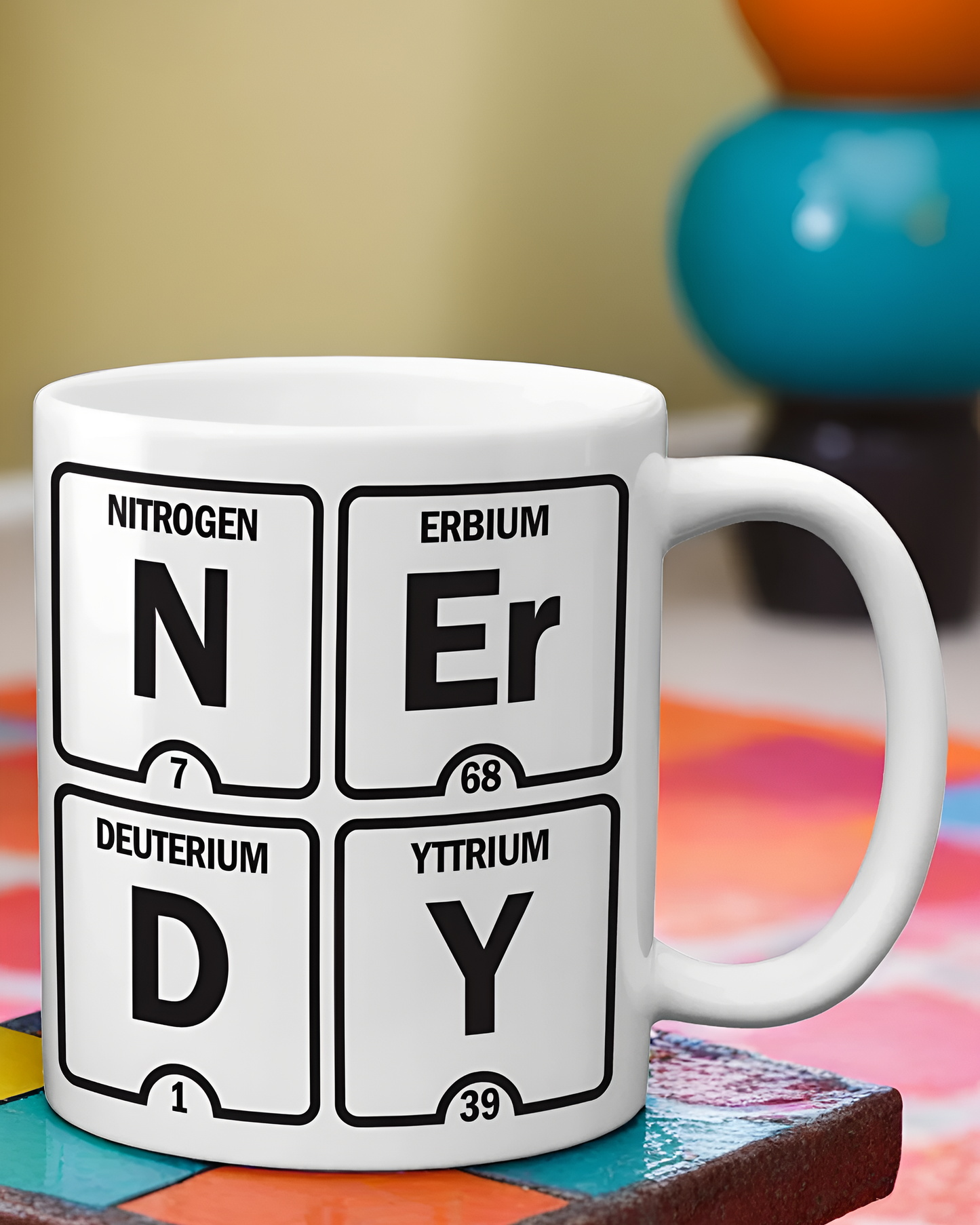 Nerdy: Funny Periodic Table of Elements Science Coffee Mug