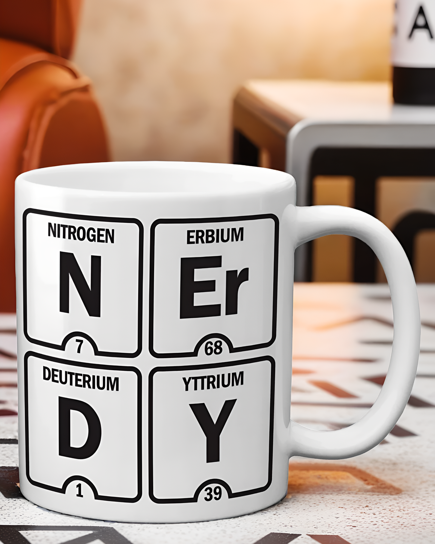 Nerdy: Funny Periodic Table of Elements Science Coffee Mug