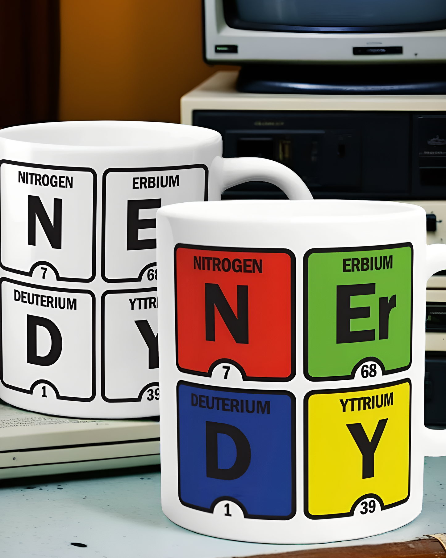 Nerdy: Funny Periodic Table of Elements Science Coffee Mug