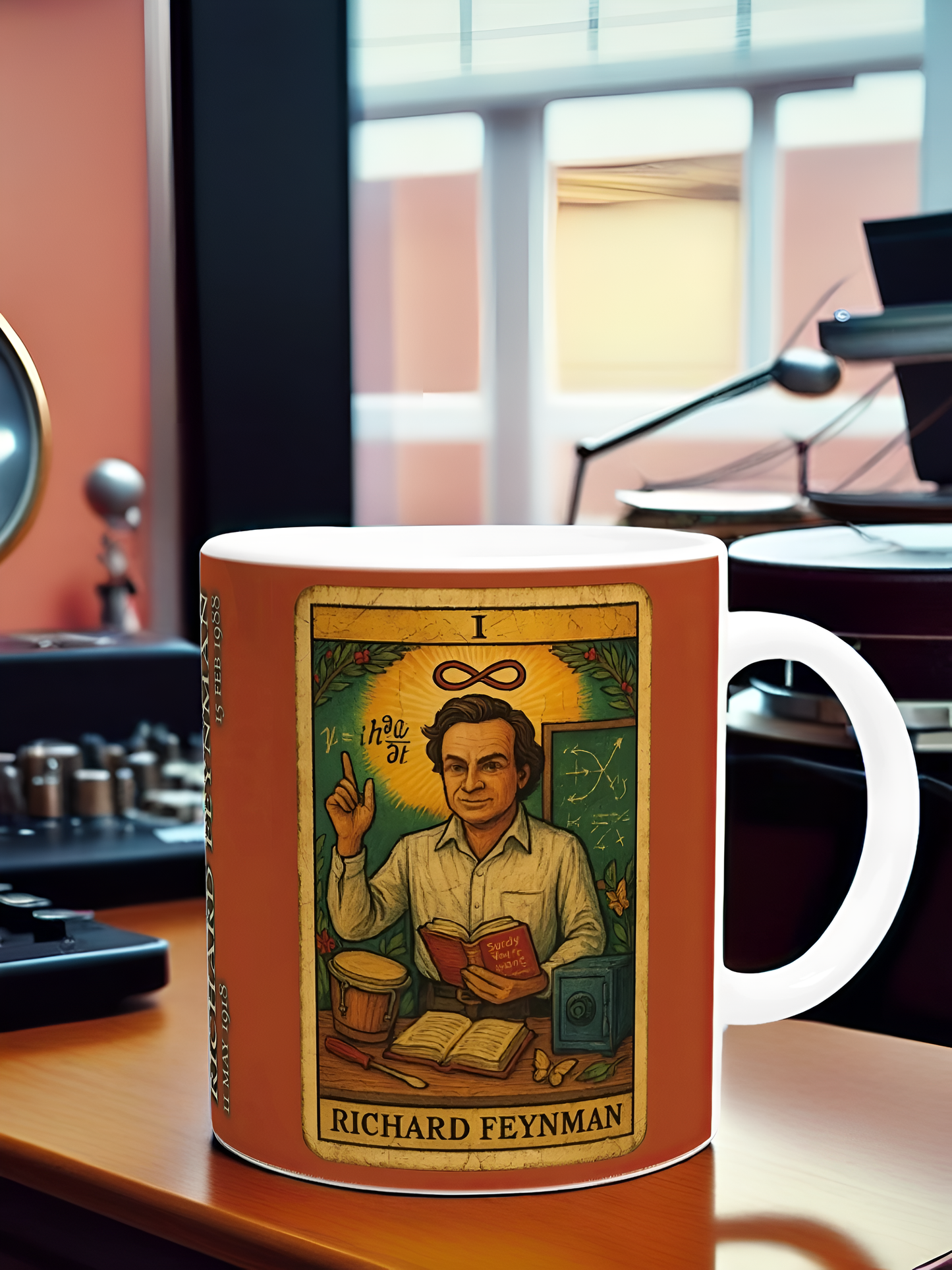 Richard Feynman The Magician Tarot Card 11oz Ceramic Mug