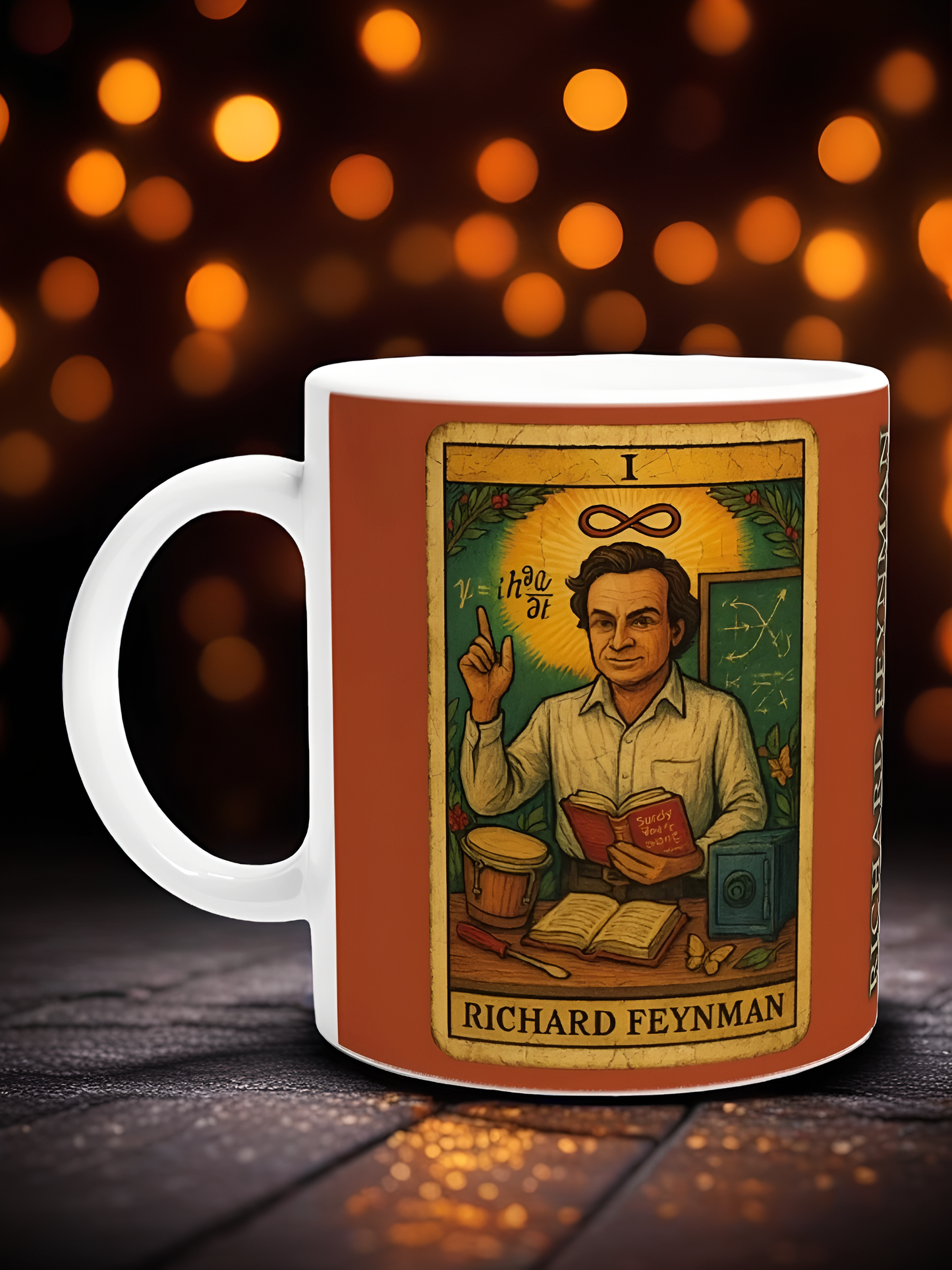 Richard Feynman The Magician Tarot Card 11oz Ceramic Mug