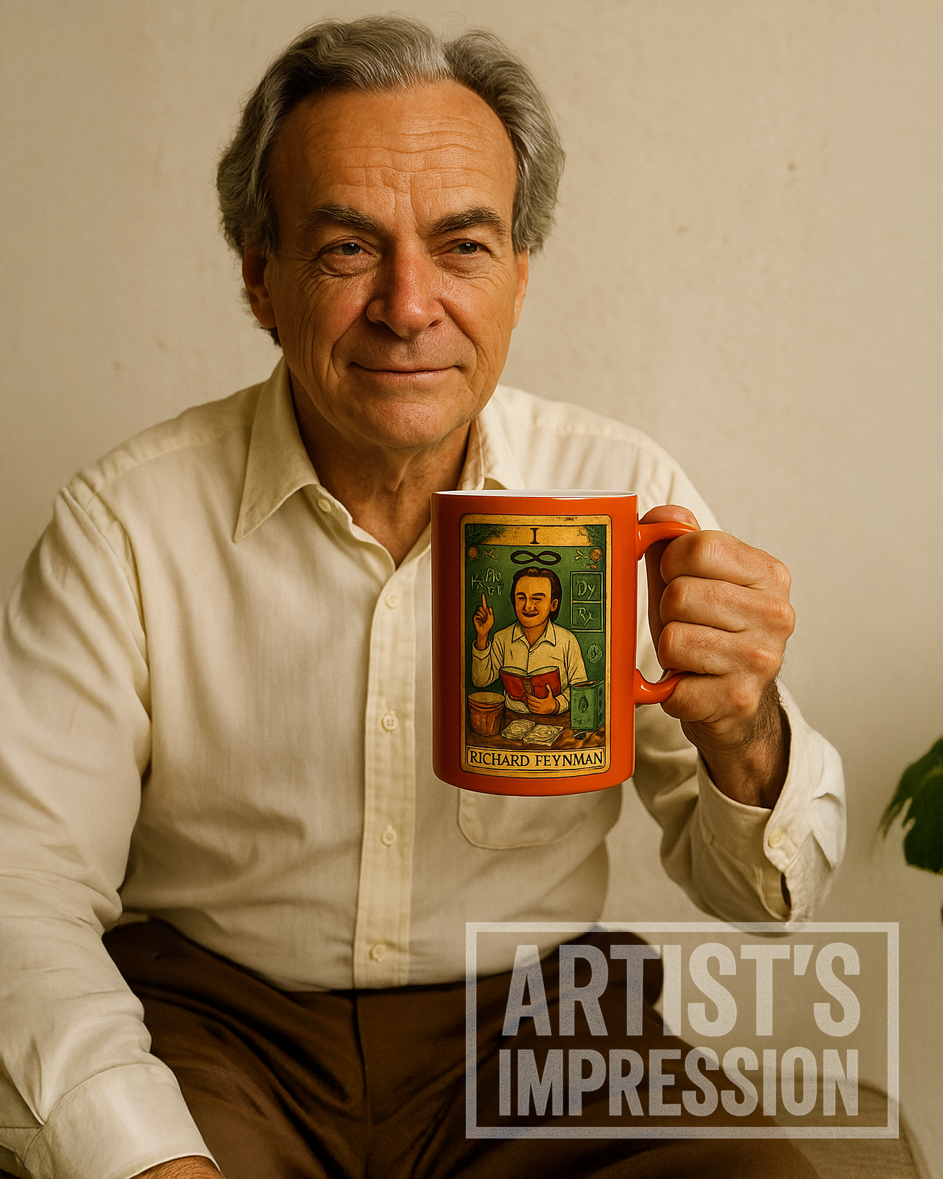 Richard Feynman The Magician Tarot Card 11oz Ceramic Mug