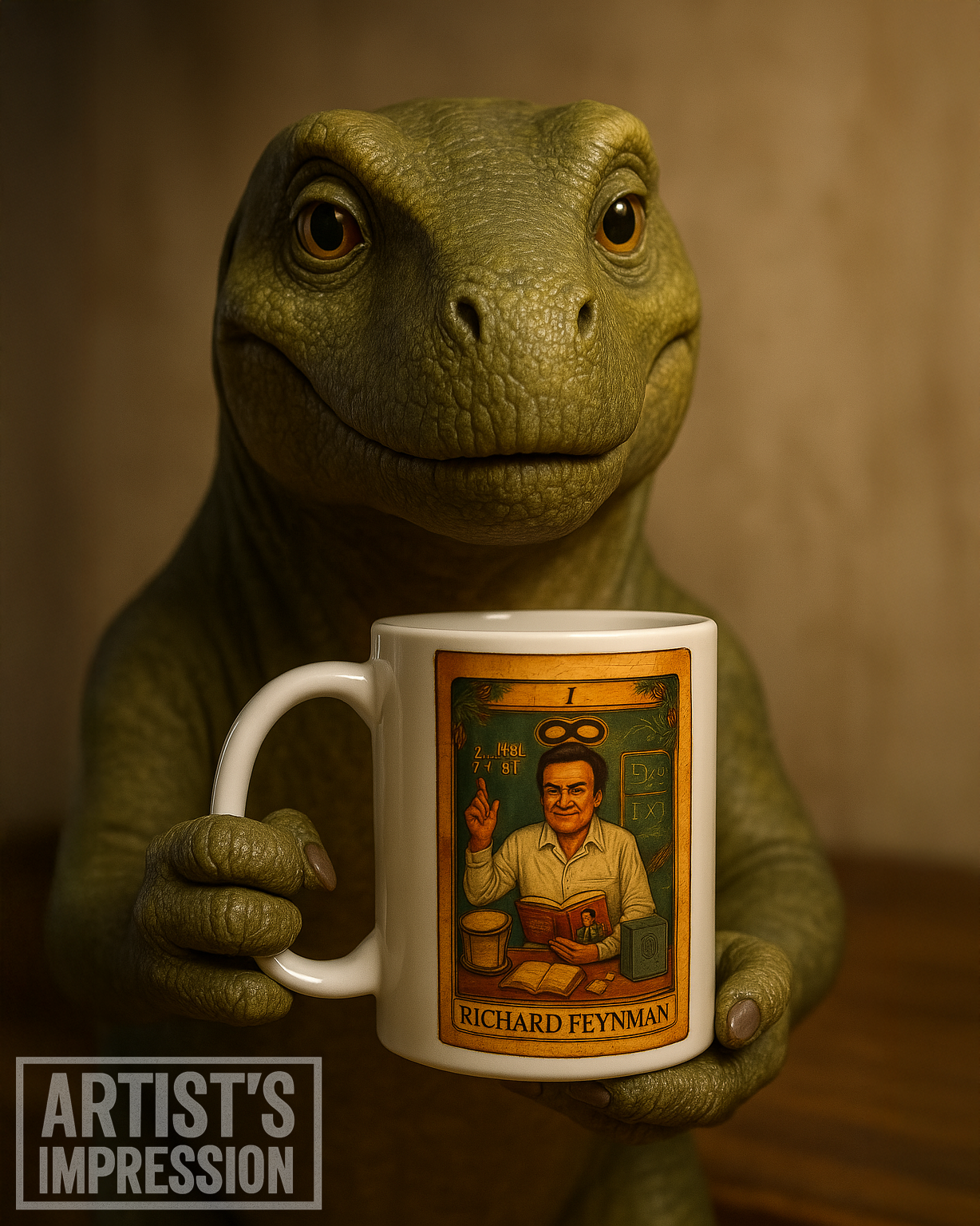 Richard Feynman The Magician Tarot Card 11oz Ceramic Mug