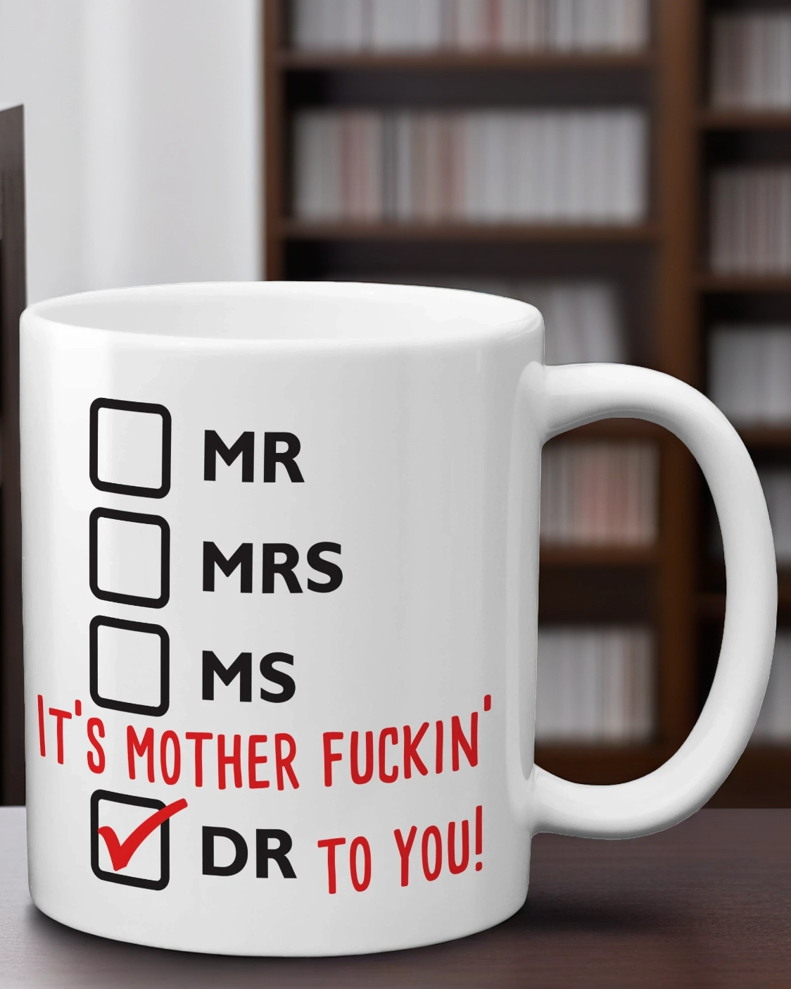 PhD Graduation Mug: Sweary Rude Gift