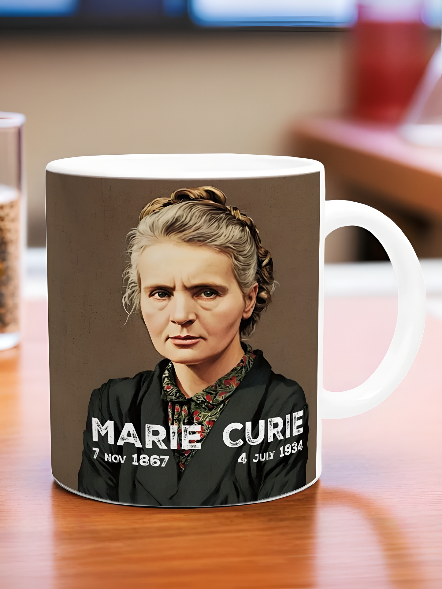 Marie Curie Inspired Ceramic Mug – Scientist Tribute