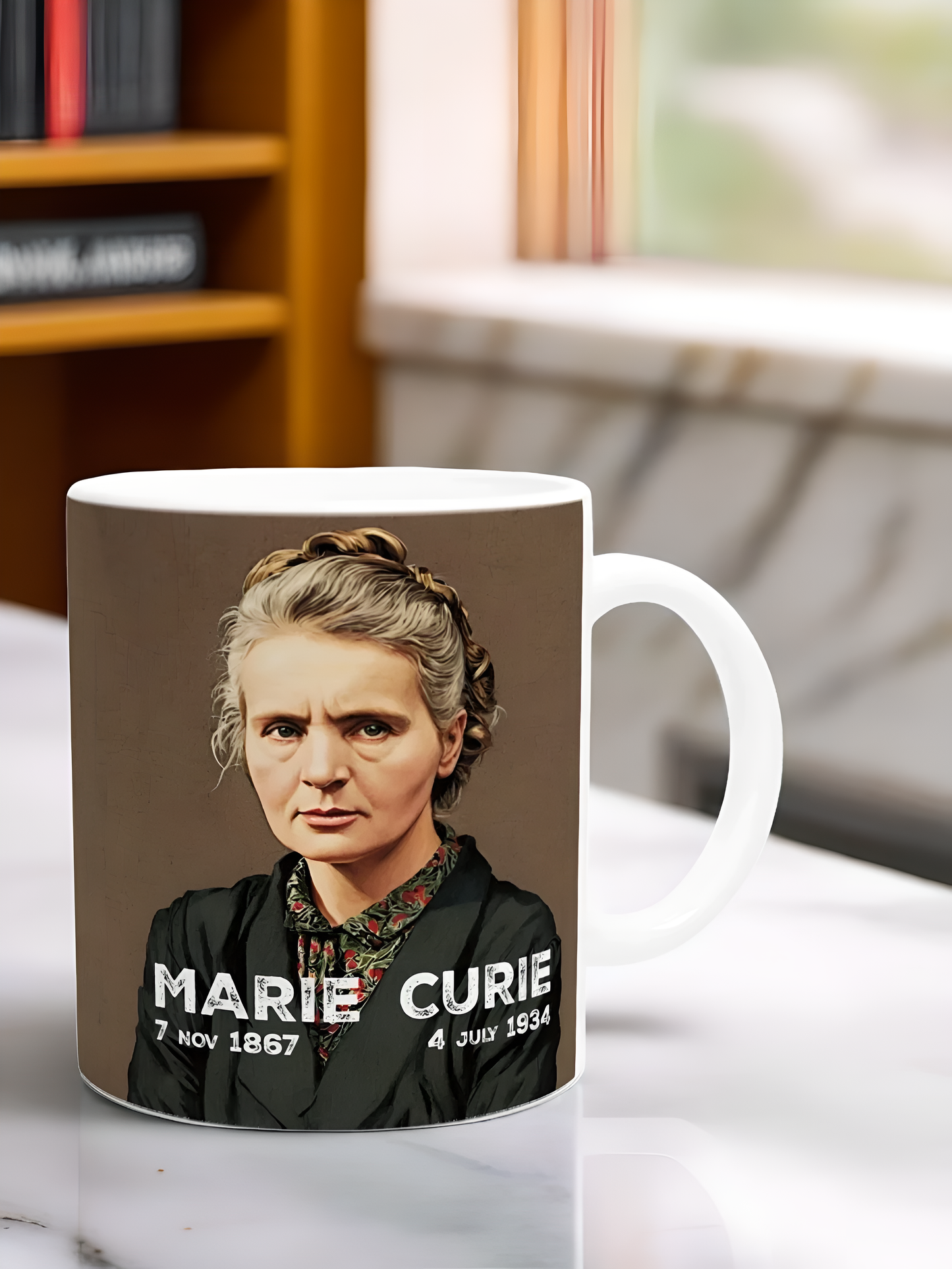 Marie Curie Inspired Ceramic Mug – Scientist Tribute