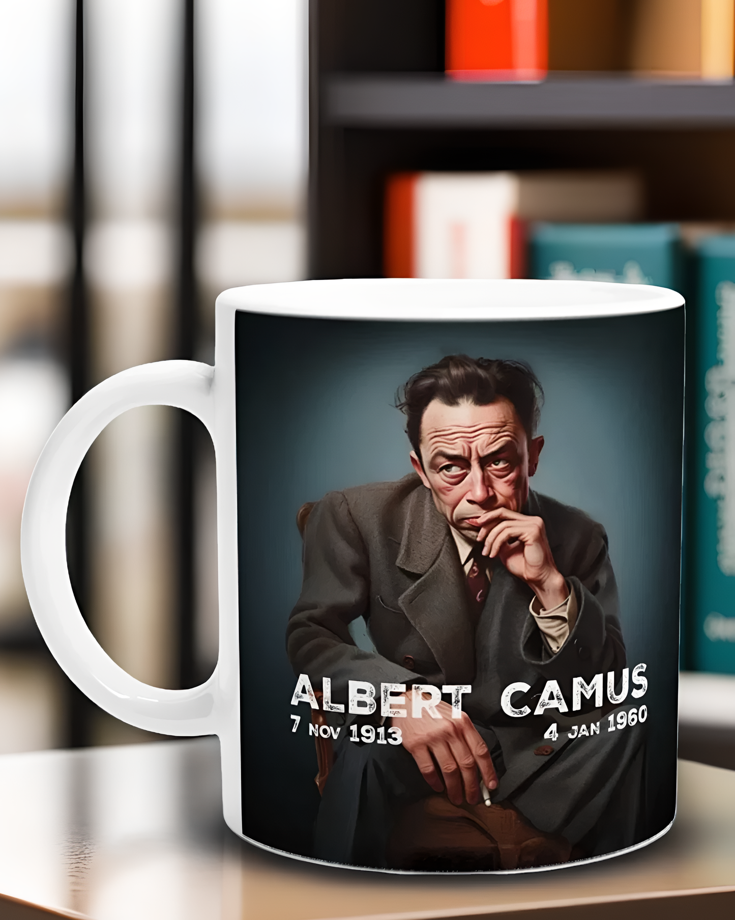Albert Camus Portrait Ceramic Mug