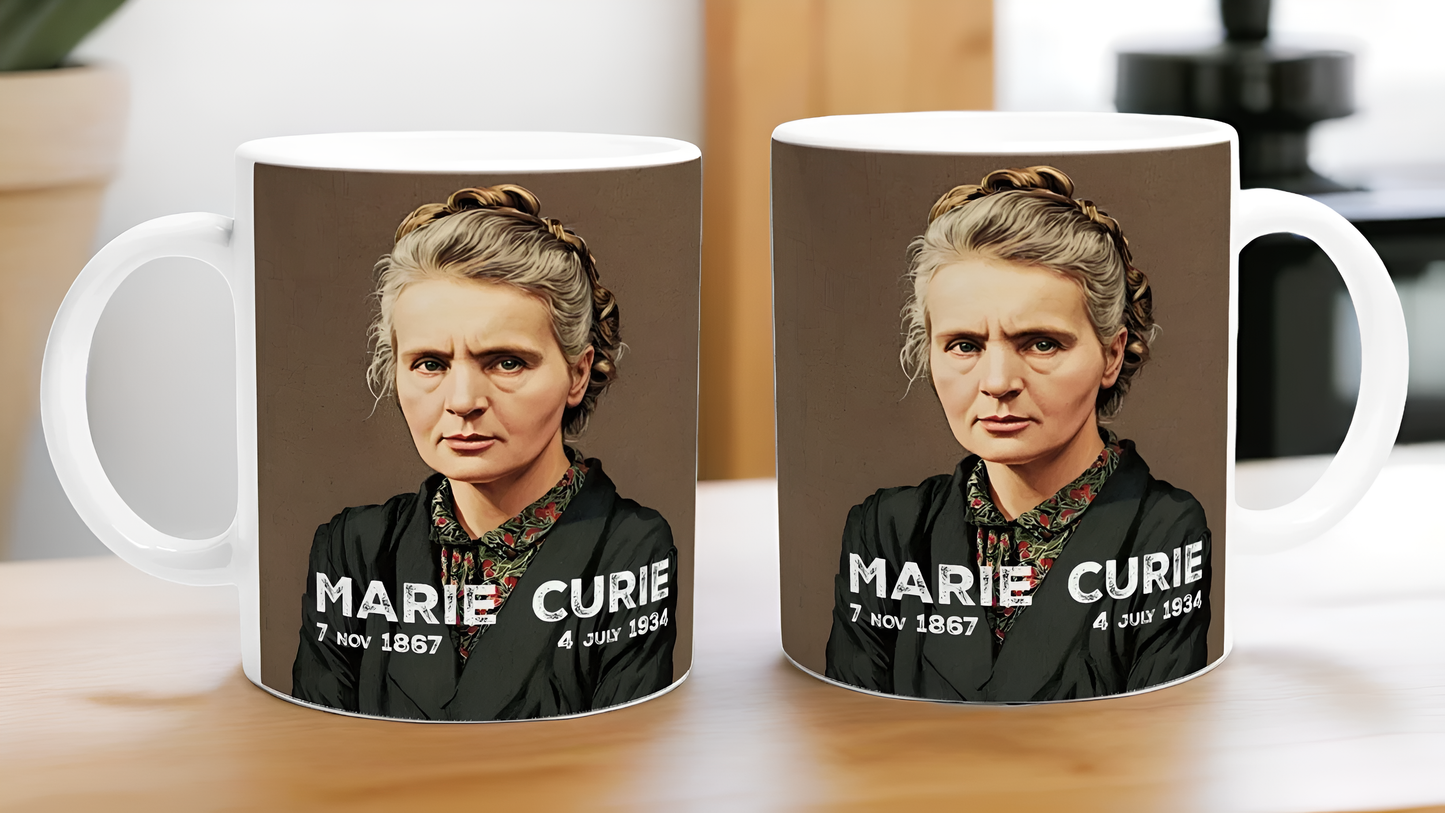 Marie Curie Inspired Ceramic Mug – Scientist Tribute