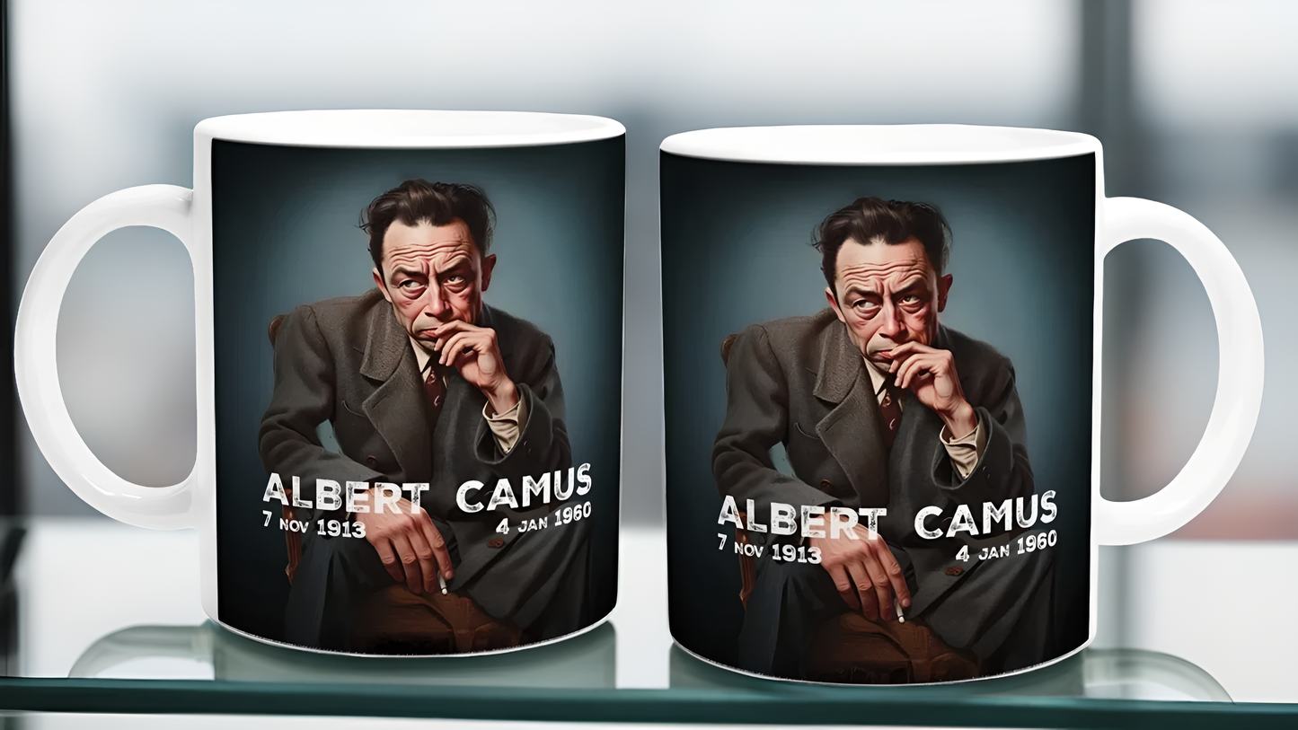 Albert Camus Portrait Ceramic Mug