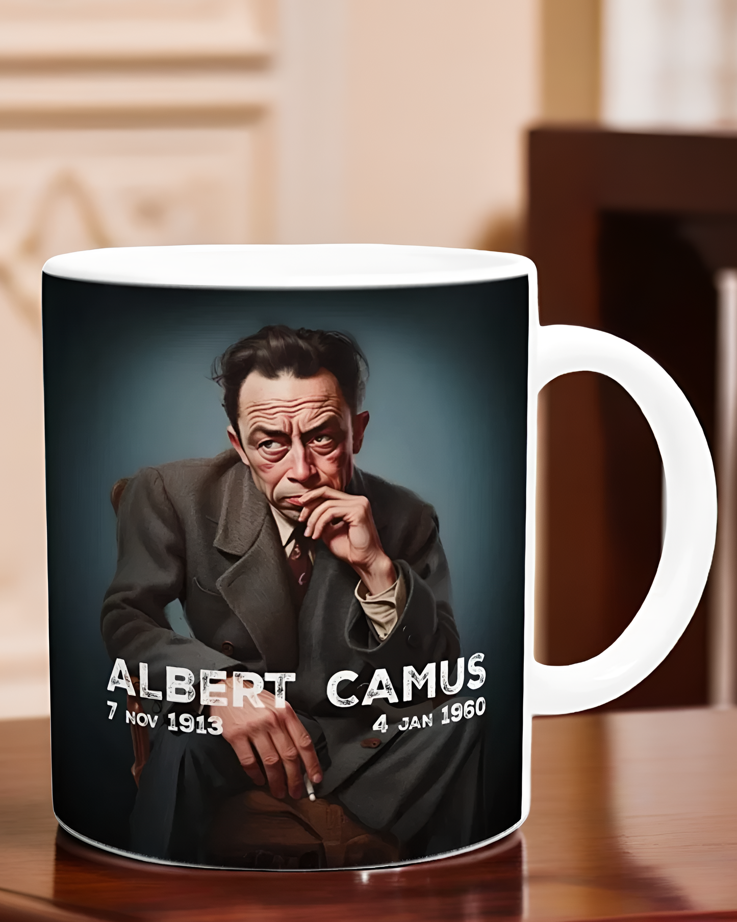 Albert Camus Portrait Ceramic Mug