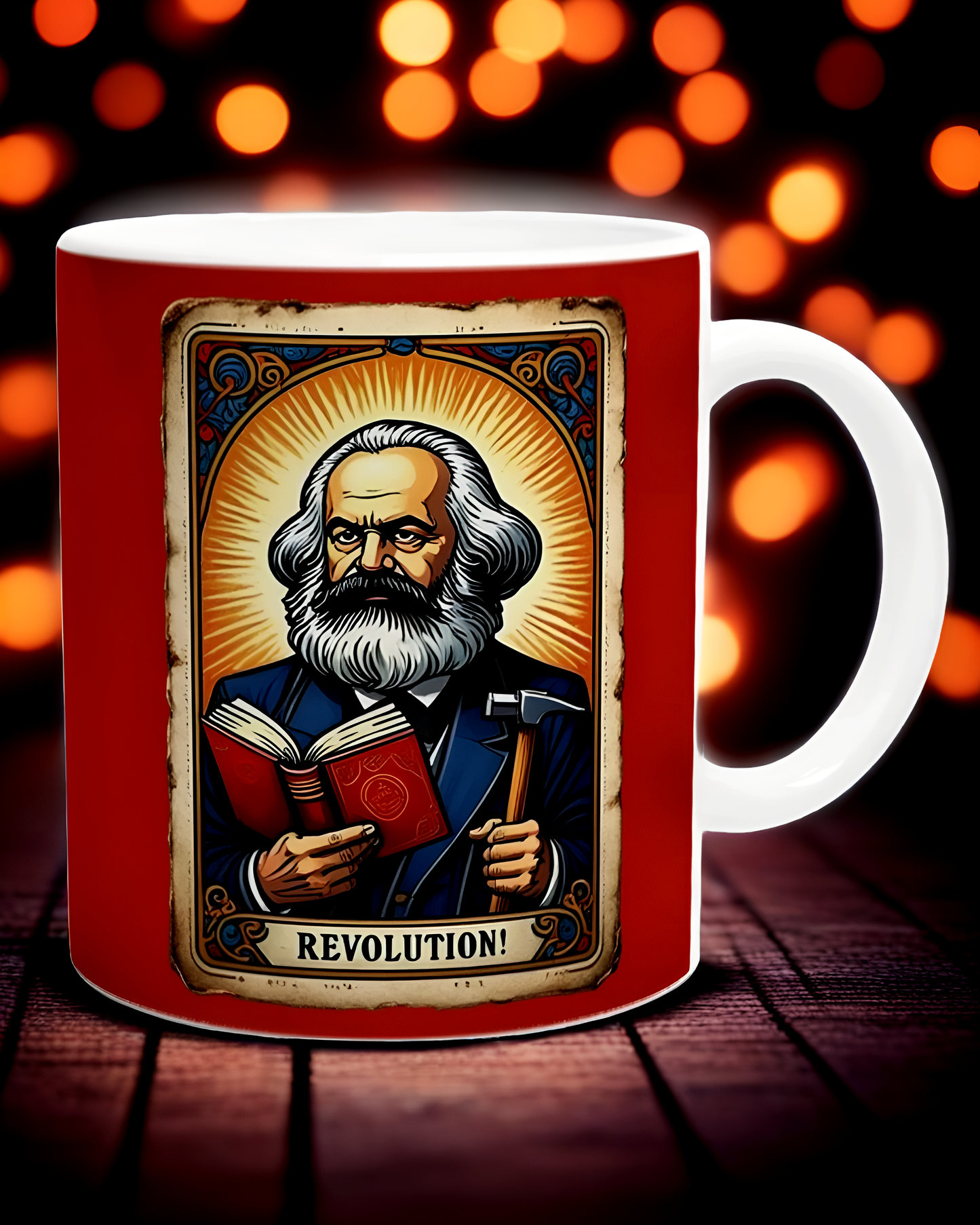 Revolutionary Karl Marx Mug - Tarot Design Coffee Cup