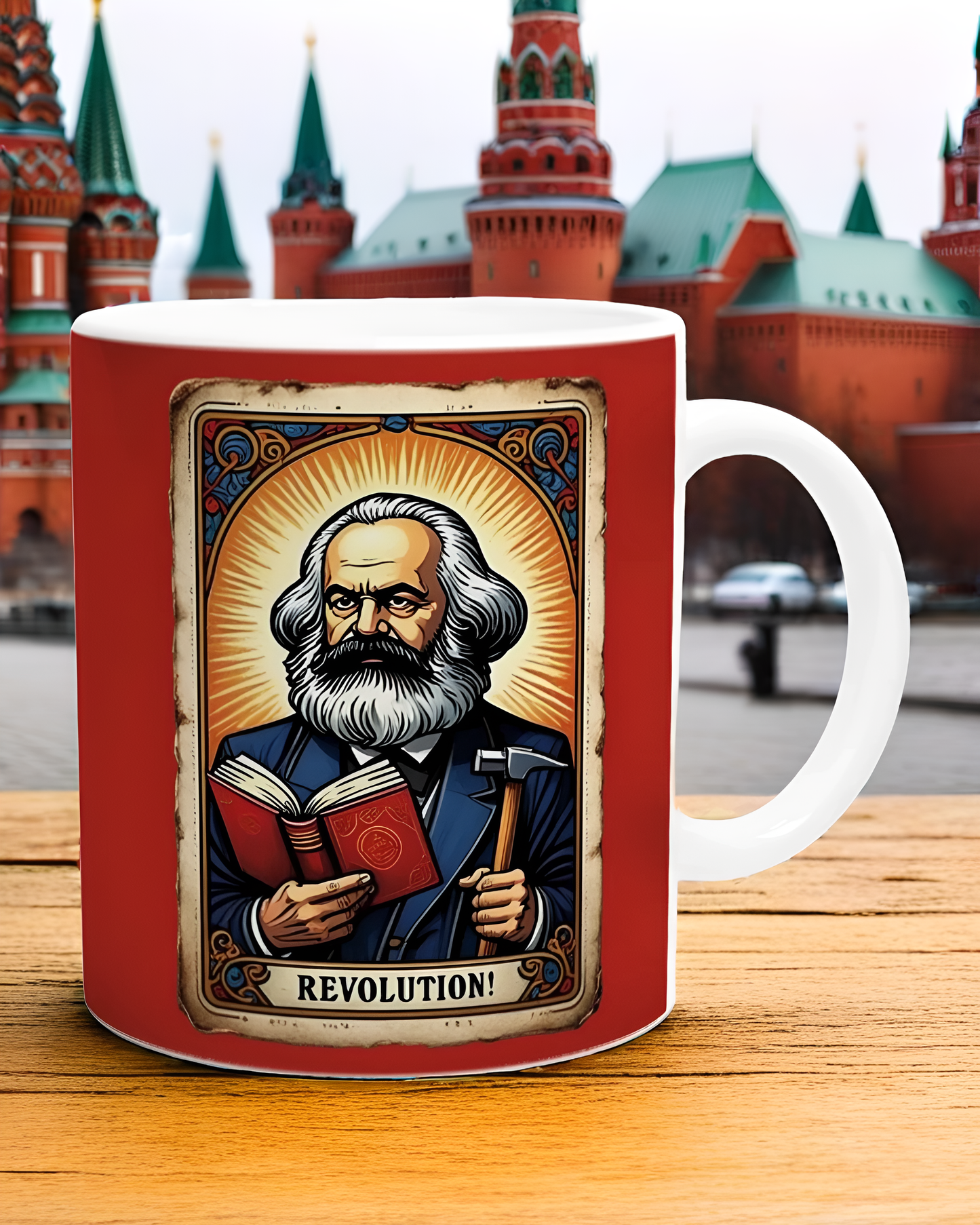 Revolutionary Karl Marx Mug - Tarot Design Coffee Cup