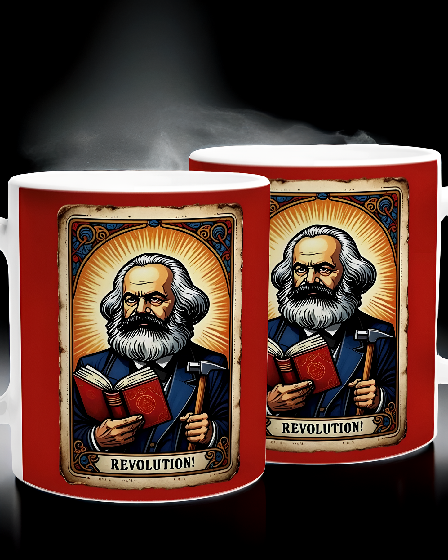 Revolutionary Karl Marx Mug - Tarot Design Coffee Cup