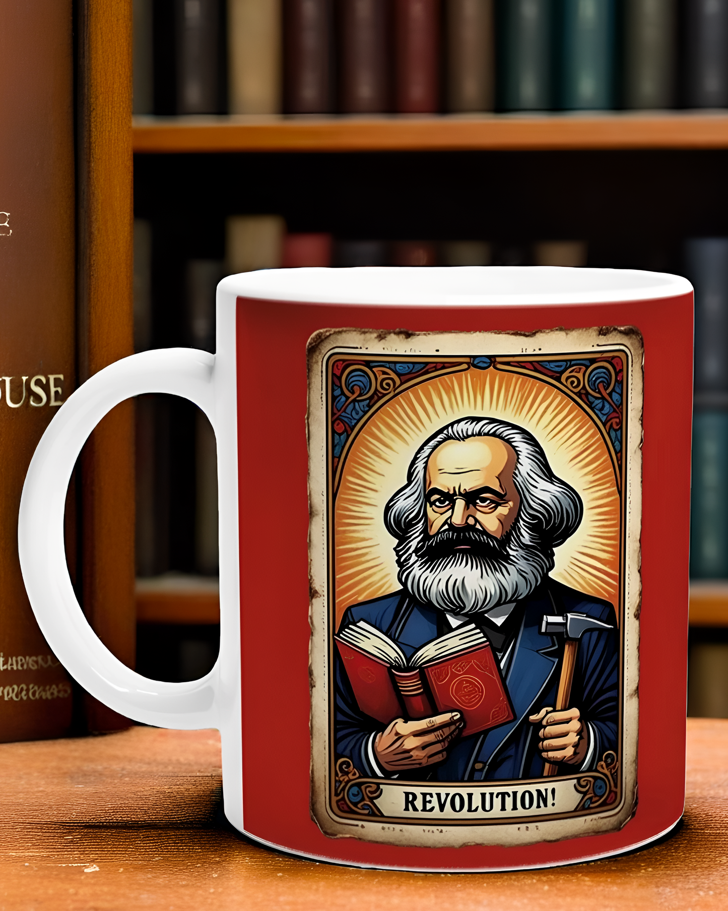 Revolutionary Karl Marx Mug - Tarot Design Coffee Cup