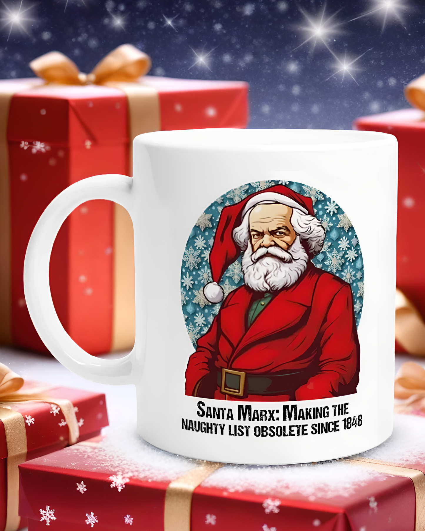 Karl Marx Christmas Mug: 3 Designs